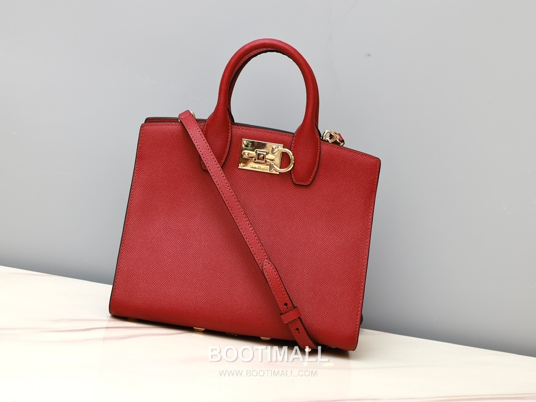 페라가모 스튜디오 카프스킨 간치니 토트 숄더백 Ferragamo Studio Calfskin Gancini Tote Shoulder Bag 211425 28cm 9