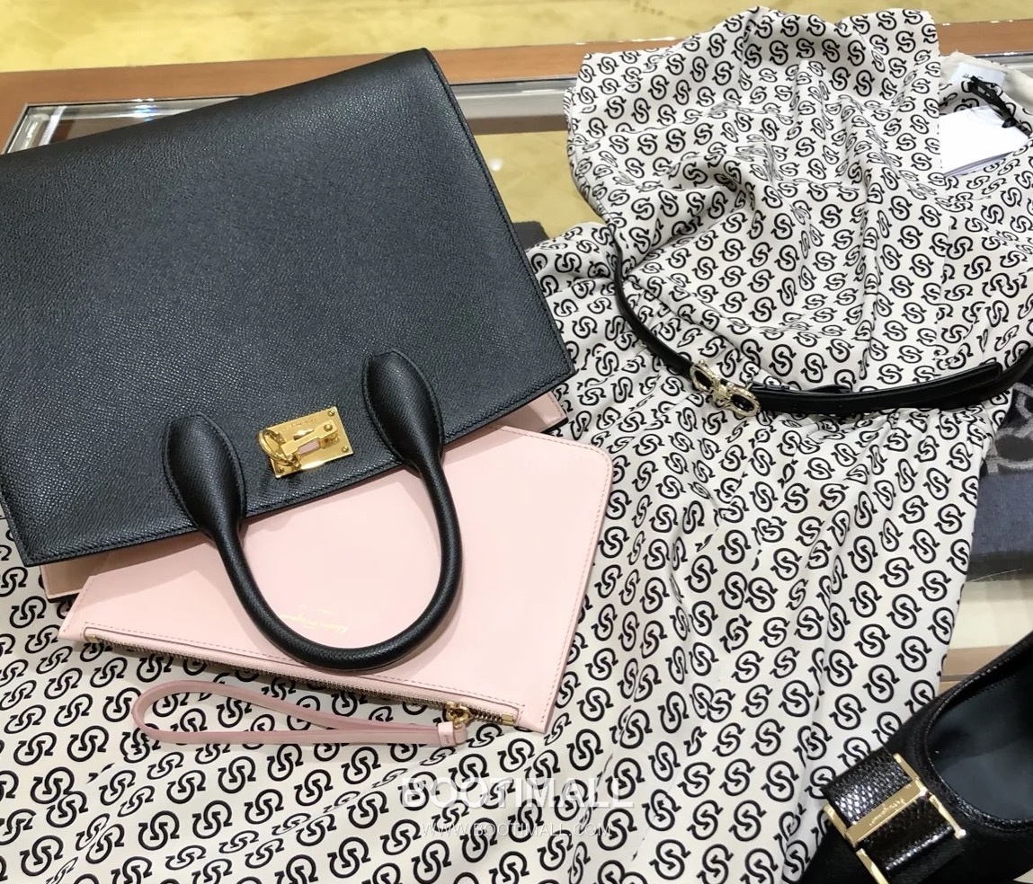 페라가모 스튜디오 카프스킨 간치니 토트 숄더백 Ferragamo Studio Calfskin Gancini Tote Shoulder Bag 211425 28cm 6