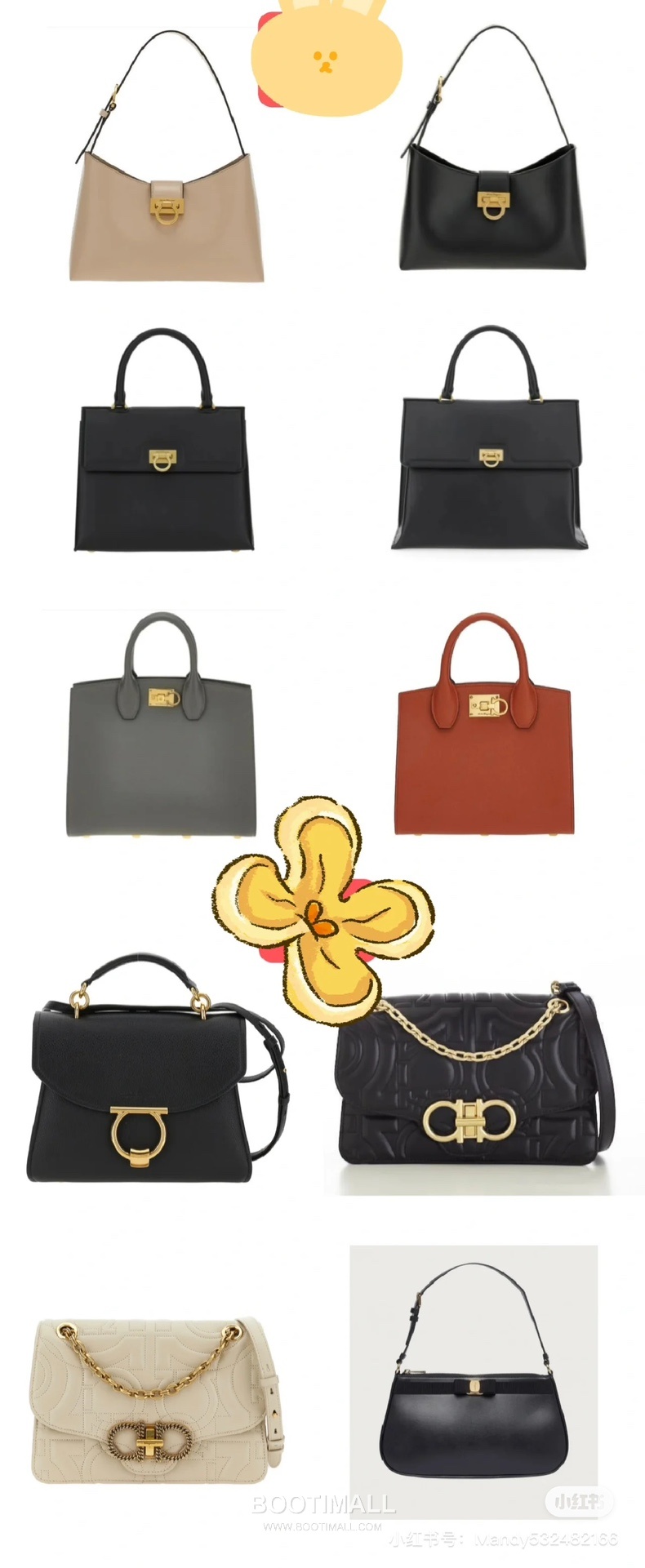 페라가모 스튜디오 카프스킨 간치니 토트 숄더백 Ferragamo Studio Calfskin Gancini Tote Shoulder Bag 211425 28cm 10