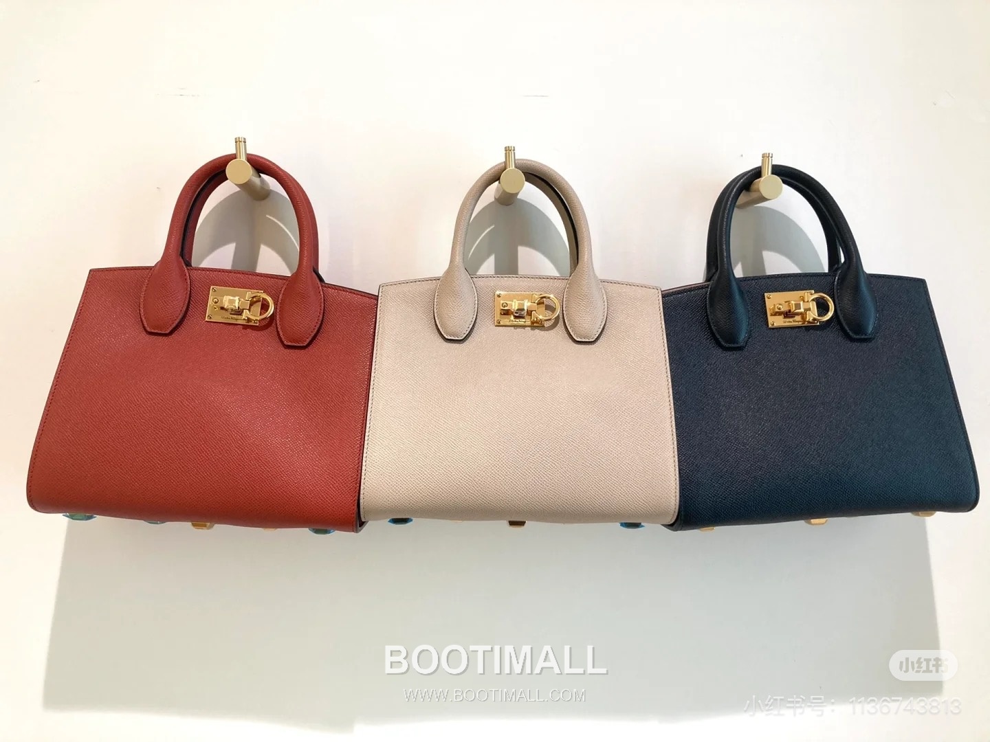 페라가모 스튜디오 카프스킨 간치니 미니 토트 숄더백 Ferragamo Studio Calfskin Gancini Mini Tote Shoulder Bag 211424 22cm 2