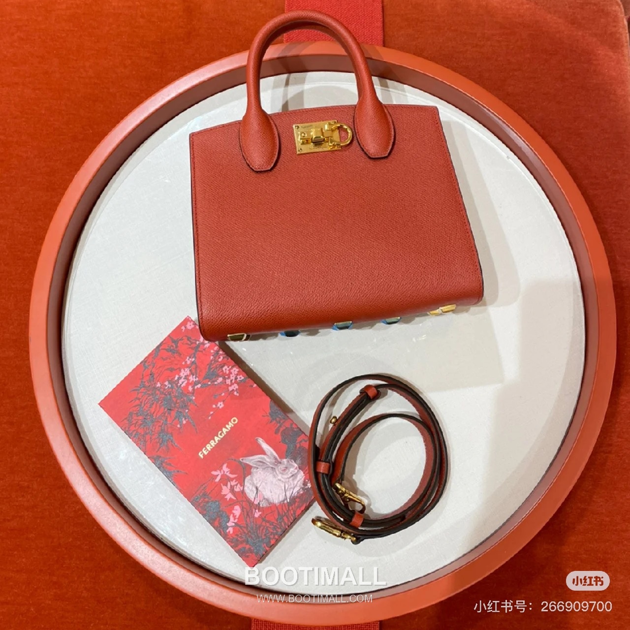 페라가모 스튜디오 카프스킨 간치니 미니 토트 숄더백 Ferragamo Studio Calfskin Gancini Mini Tote Shoulder Bag 211424 22cm 5