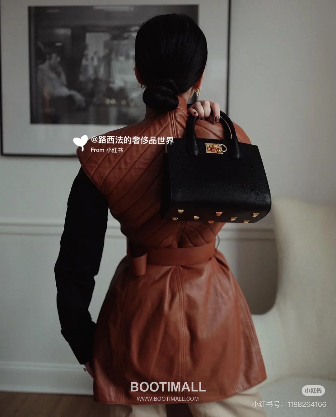 페라가모 스튜디오 카프스킨 간치니 미니 토트 숄더백 Ferragamo Studio Calfskin Gancini Mini Tote Shoulder Bag 211424 22cm 4