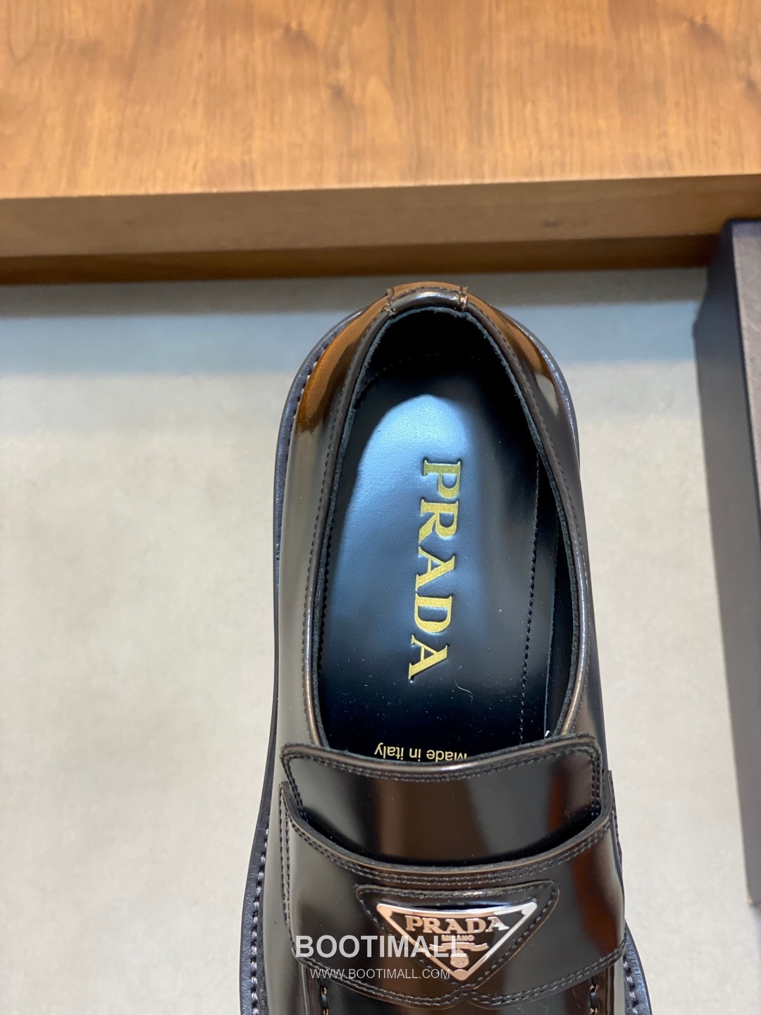 프라다 수입소가죽 브로그디테일 레이스업 블랙 더비슈즈 Prada Imported Calfskin Brogue Detail Lace-up Black Derby Shoes 7