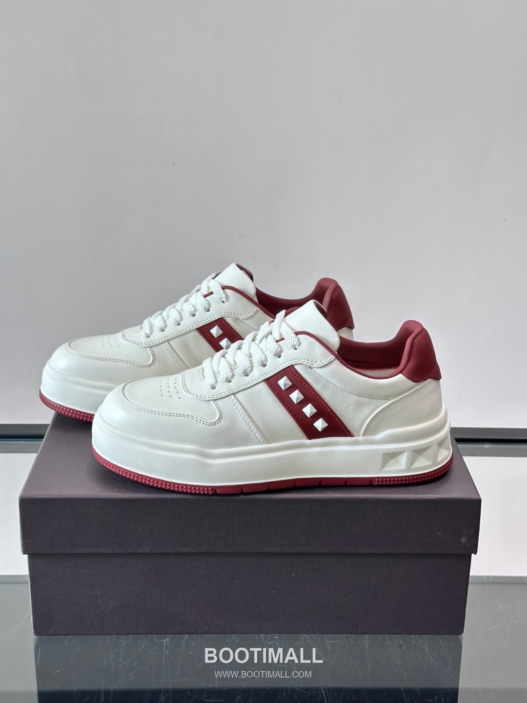 발렌티노 송아지가죽 펀칭디테일 플랫폼 화이트 스니커즈 Valentino Calfskin Perforated Detail Platform White Sneakers 5cm 3