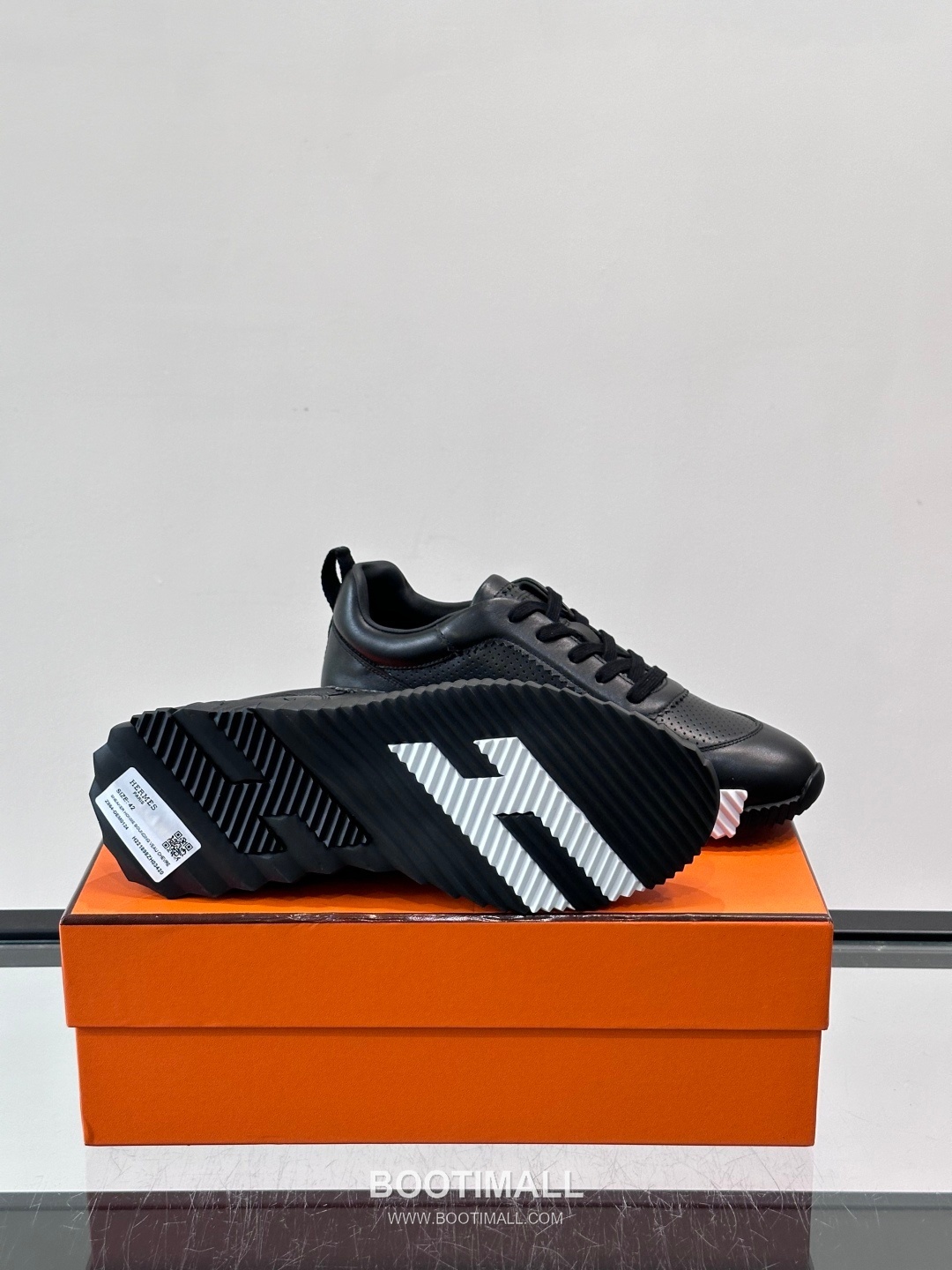 에르메스 송아지가죽 H로고 플랫폼 화이트 스니커즈 Hermes Calfskin H Logo Platform White Sneakers 4cm 9