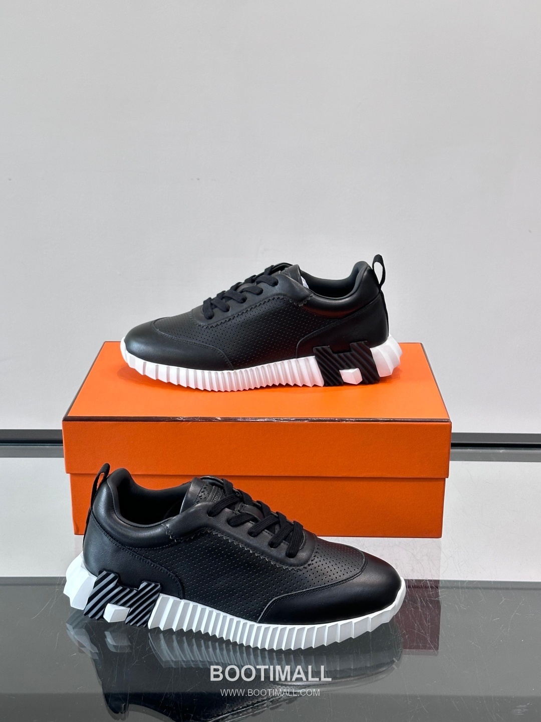 에르메스 송아지가죽 H로고 플랫폼 화이트 스니커즈 Hermes Calfskin H Logo Platform White Sneakers 4cm 4