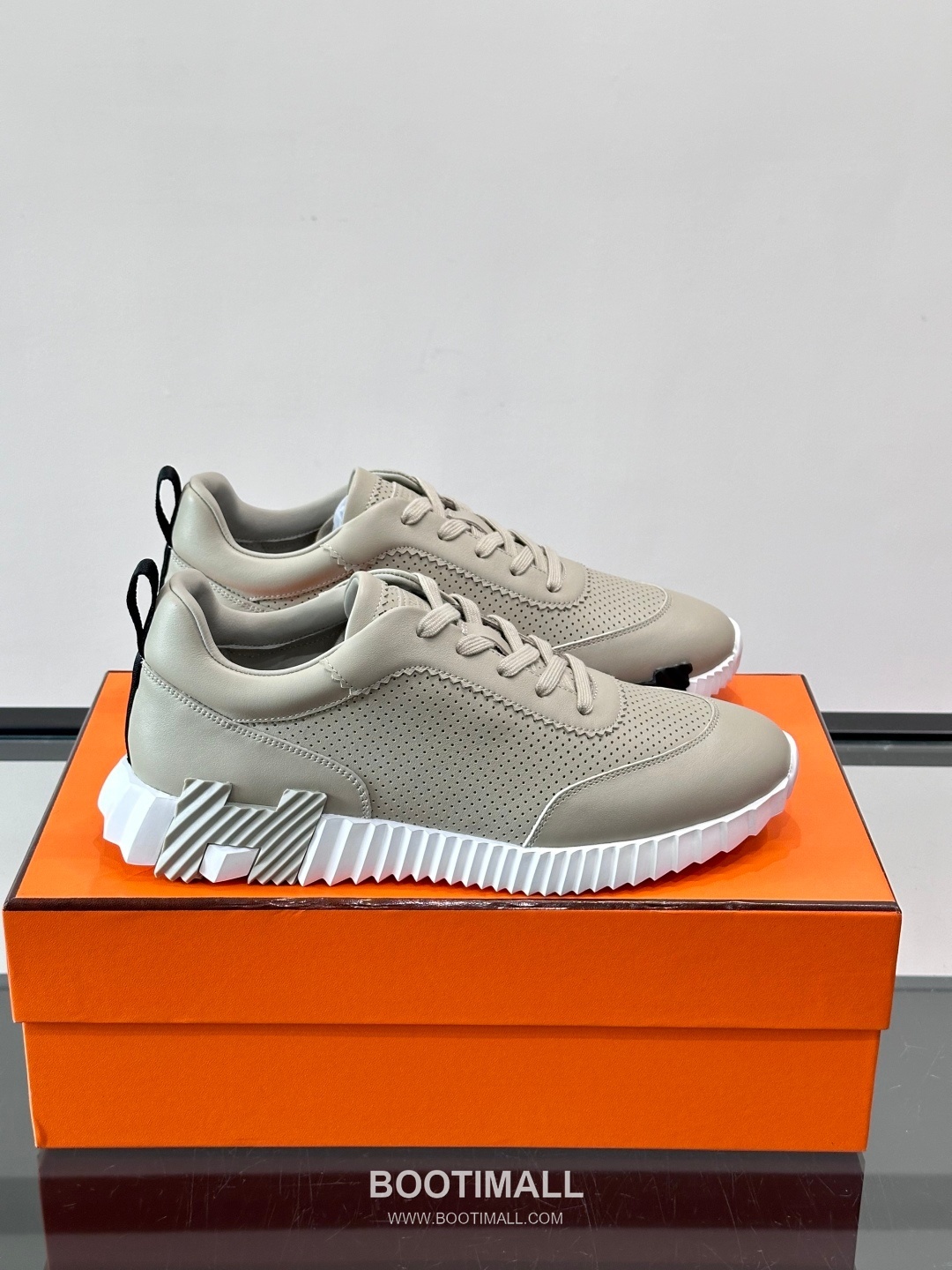 에르메스 송아지가죽 H로고 플랫폼 화이트 스니커즈 Hermes Calfskin H Logo Platform White Sneakers 4cm 1