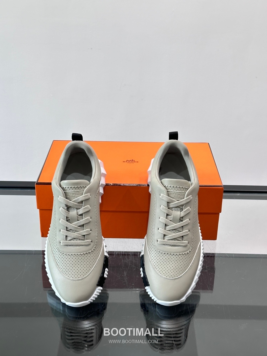 에르메스 송아지가죽 H로고 플랫폼 화이트 스니커즈 Hermes Calfskin H Logo Platform White Sneakers 4cm 6