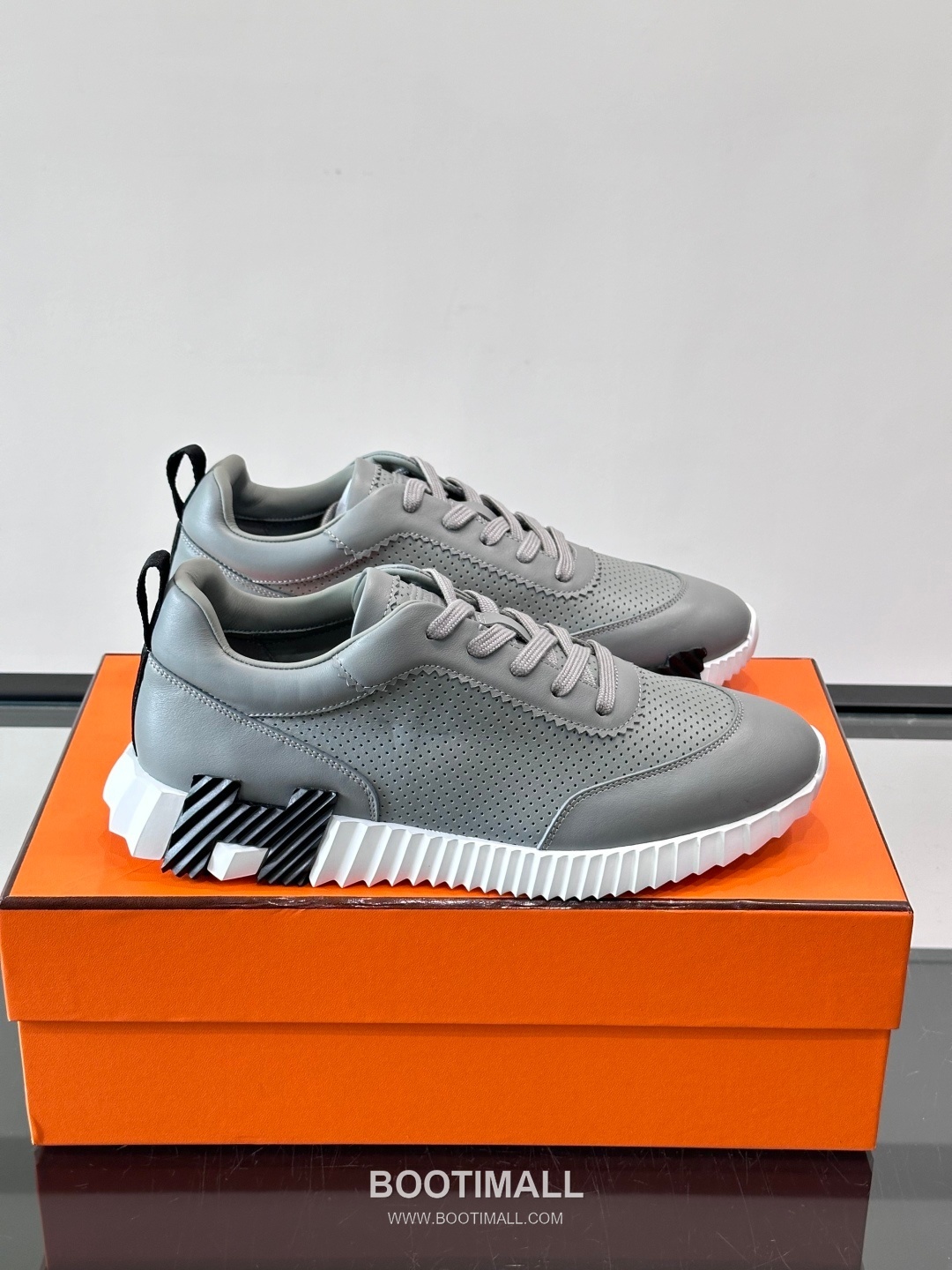 에르메스 송아지가죽 H로고 플랫폼 화이트 스니커즈 Hermes Calfskin H Logo Platform White Sneakers 4cm 1