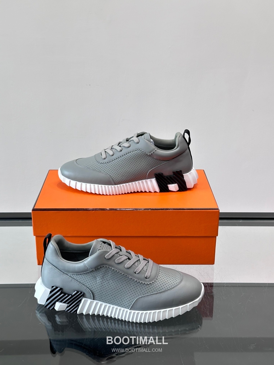 에르메스 송아지가죽 H로고 플랫폼 화이트 스니커즈 Hermes Calfskin H Logo Platform White Sneakers 4cm 4