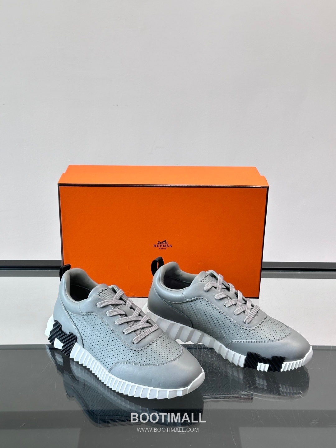 에르메스 송아지가죽 H로고 플랫폼 화이트 스니커즈 Hermes Calfskin H Logo Platform White Sneakers 4cm 5