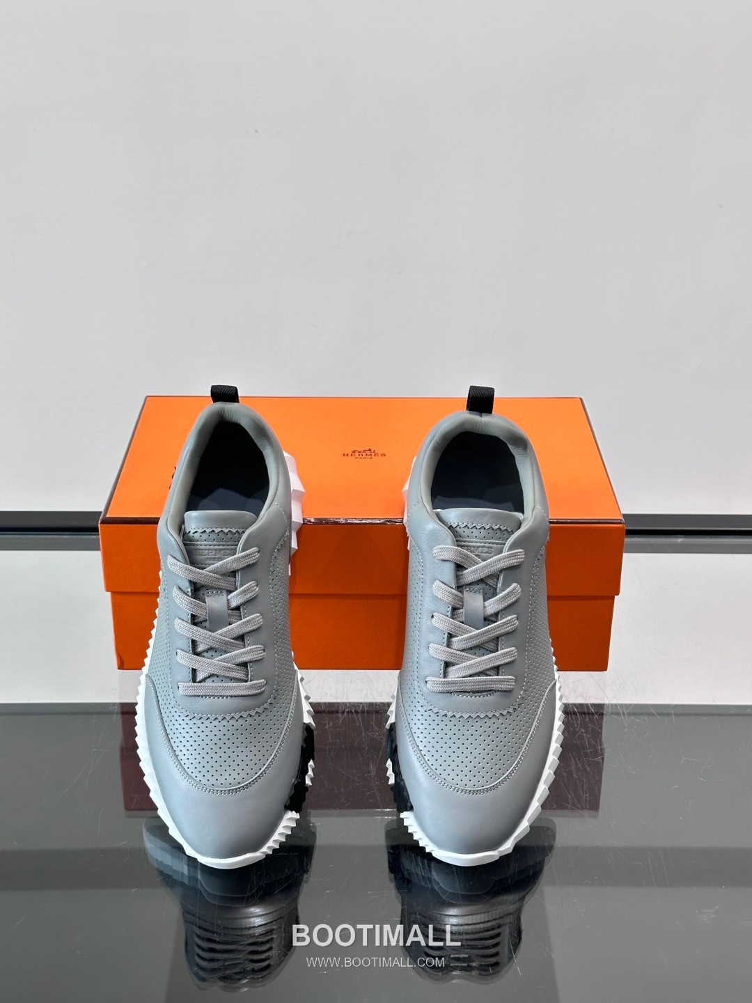 에르메스 송아지가죽 H로고 플랫폼 화이트 스니커즈 Hermes Calfskin H Logo Platform White Sneakers 4cm 6