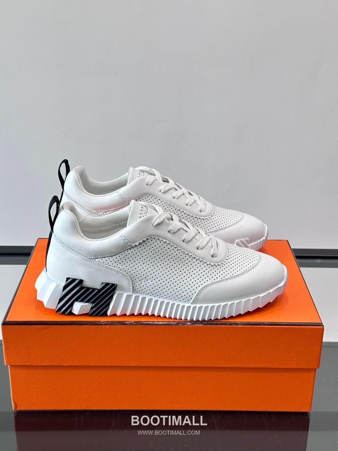 에르메스 송아지가죽 H로고 플랫폼 화이트 스니커즈 Hermes Calfskin H Logo Platform White Sneakers 4cm 1