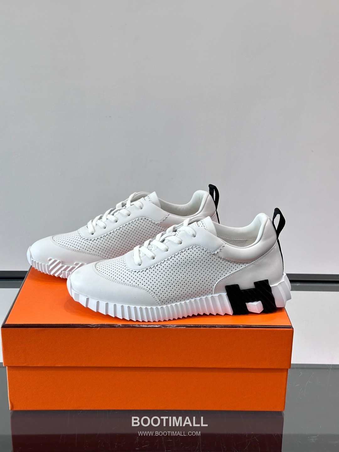 에르메스 송아지가죽 H로고 플랫폼 화이트 스니커즈 Hermes Calfskin H Logo Platform White Sneakers 4cm 3