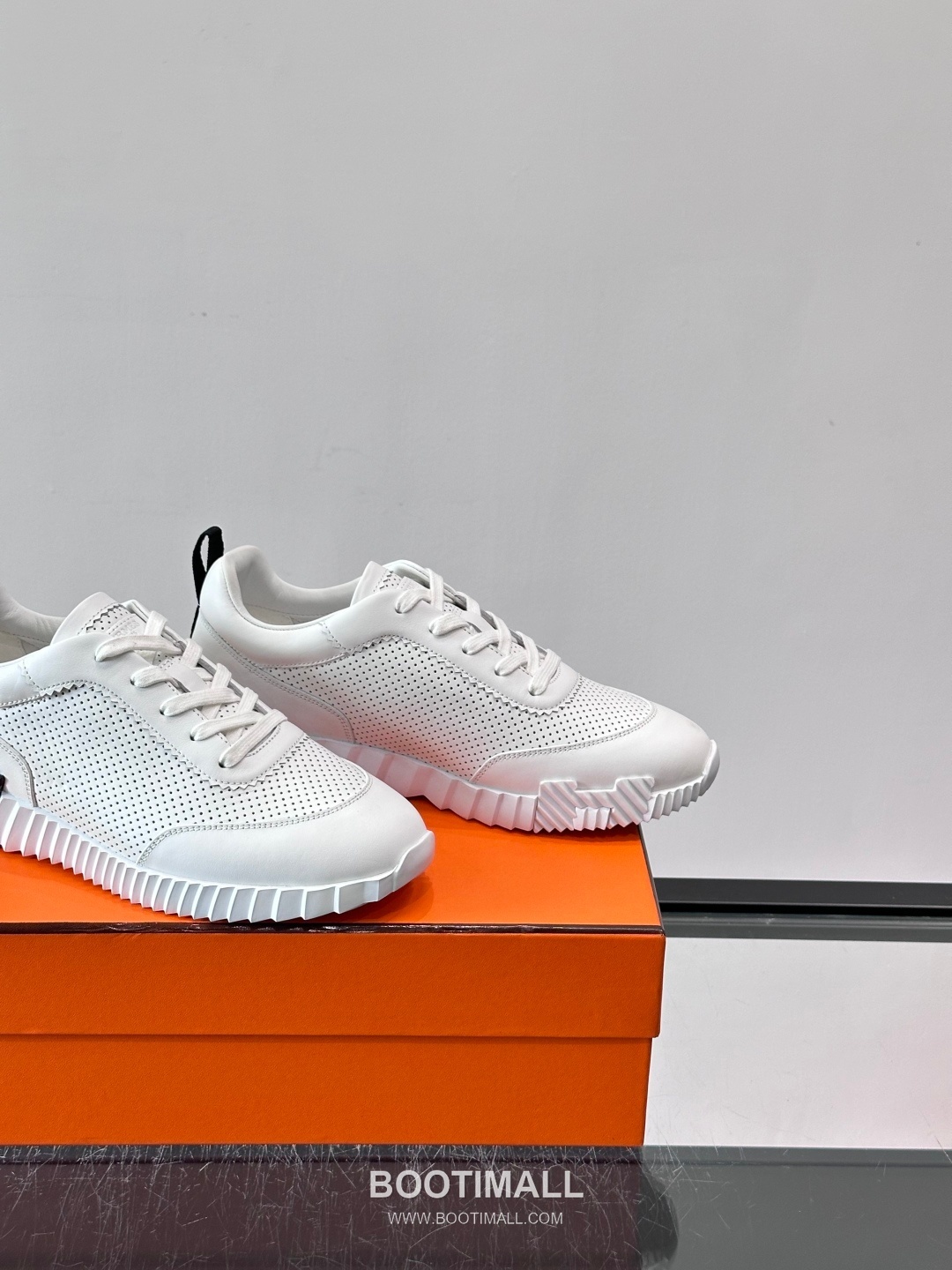 에르메스 송아지가죽 H로고 플랫폼 화이트 스니커즈 Hermes Calfskin H Logo Platform White Sneakers 4cm 7