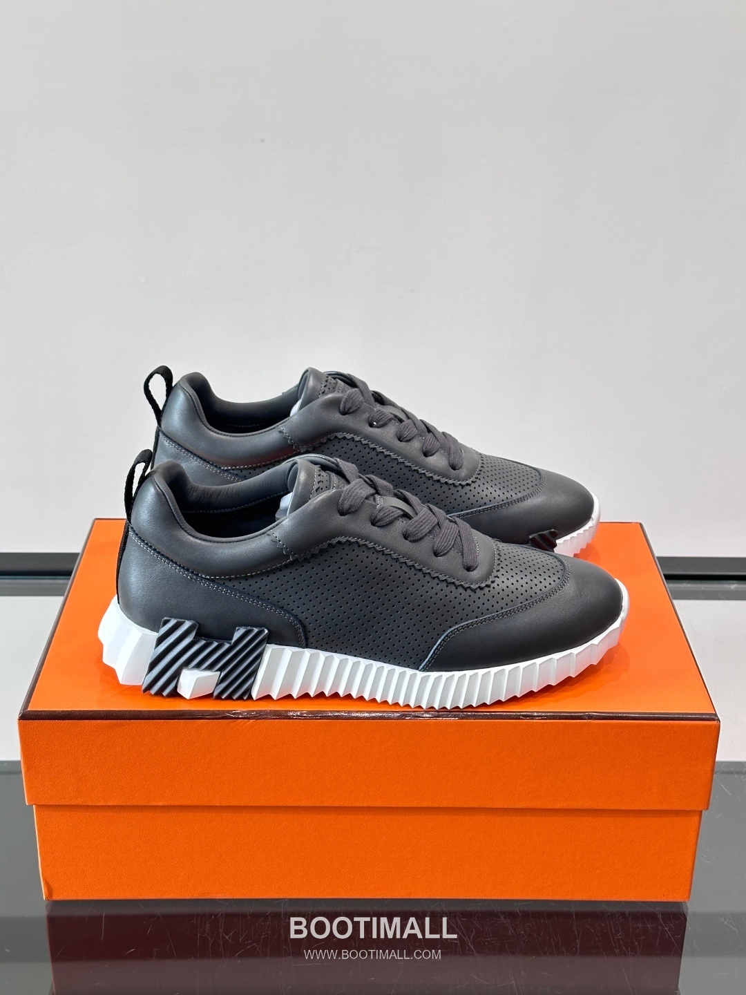 에르메스 송아지가죽 H로고 플랫폼 화이트 스니커즈 Hermes Calfskin H Logo Platform White Sneakers 4cm 1