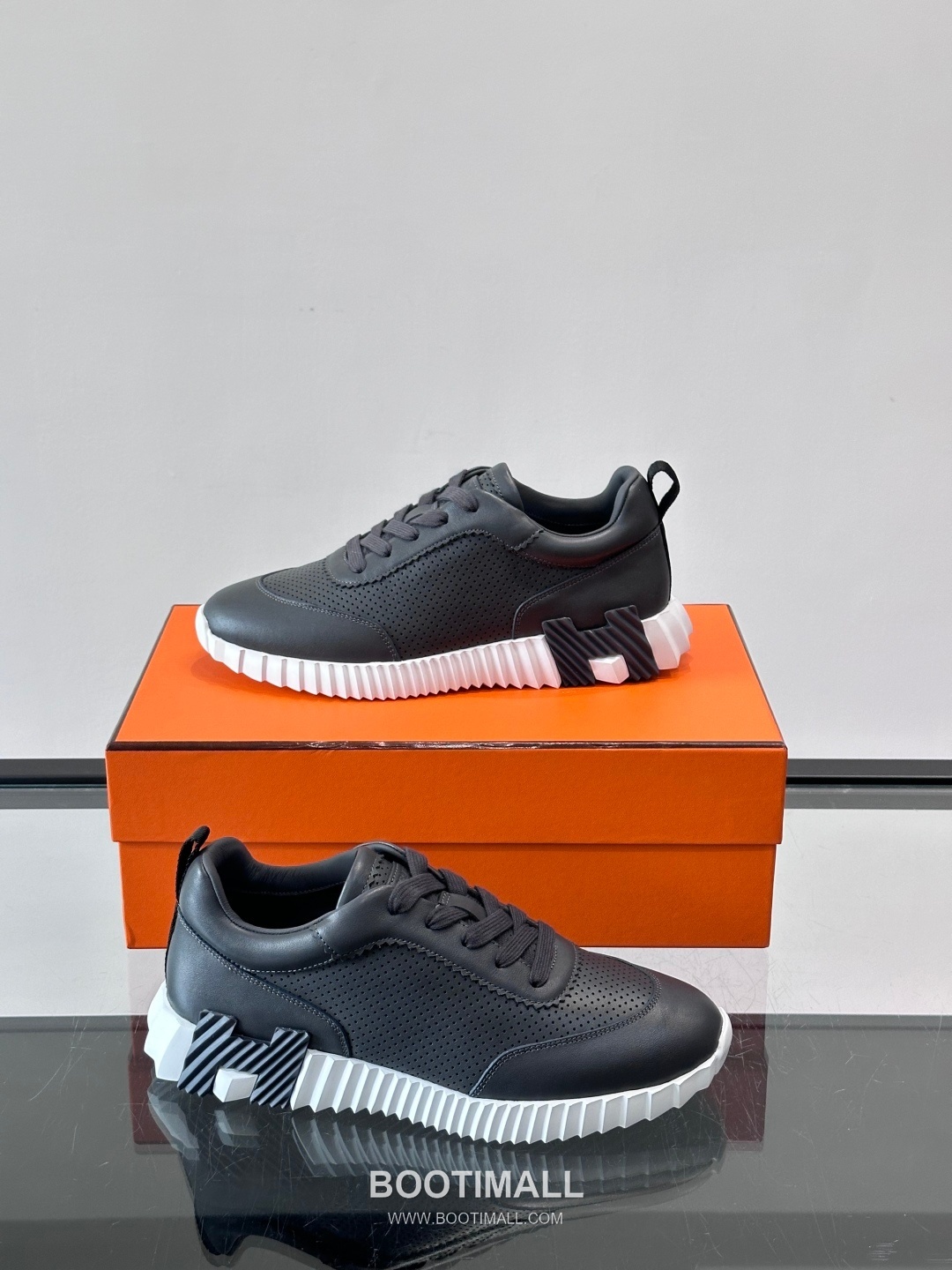 에르메스 송아지가죽 H로고 플랫폼 화이트 스니커즈 Hermes Calfskin H Logo Platform White Sneakers 4cm 4