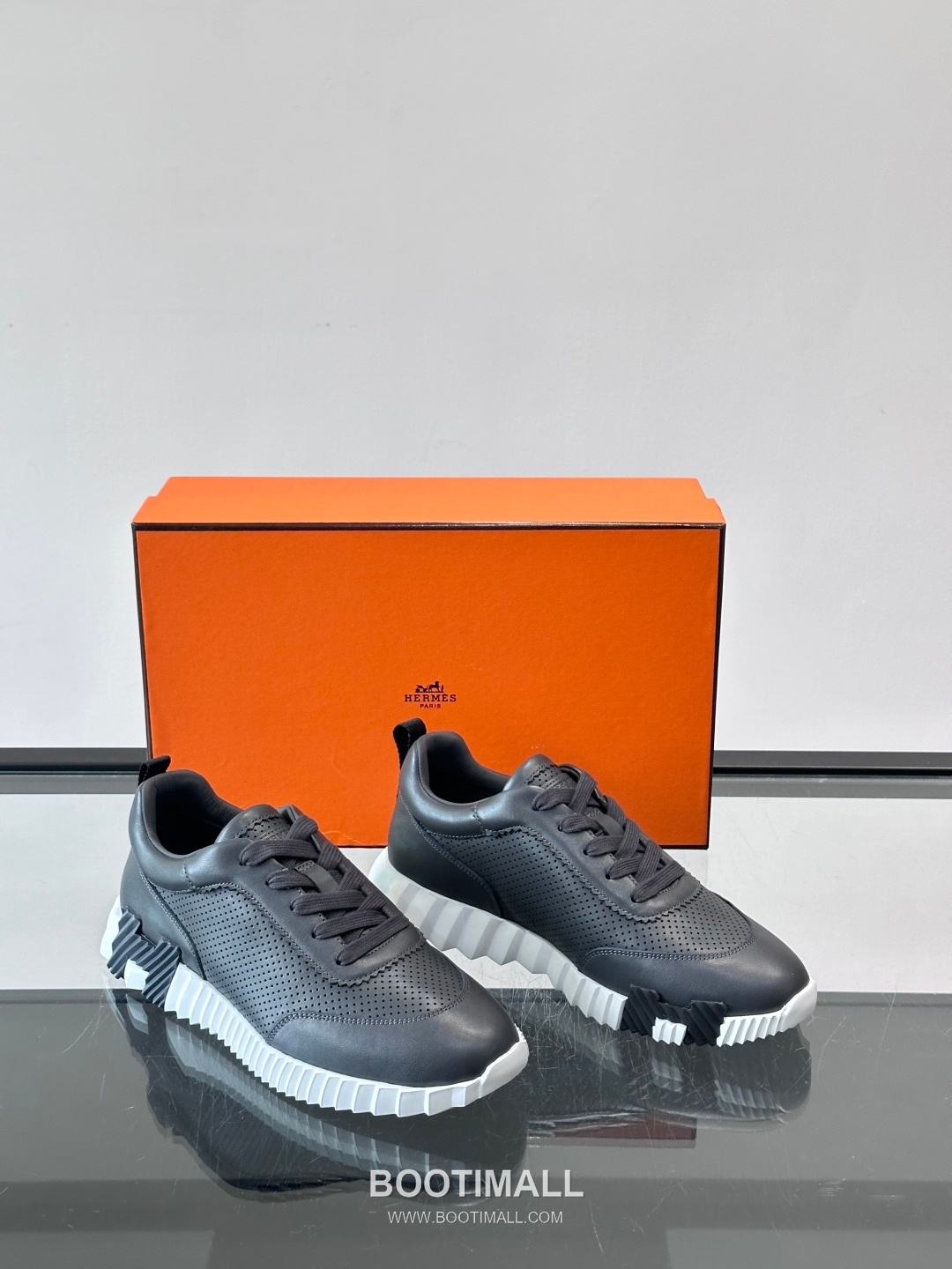 에르메스 송아지가죽 H로고 플랫폼 화이트 스니커즈 Hermes Calfskin H Logo Platform White Sneakers 4cm 5