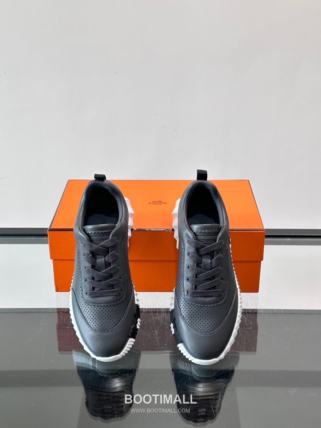 에르메스 송아지가죽 H로고 플랫폼 화이트 스니커즈 Hermes Calfskin H Logo Platform White Sneakers 4cm 6