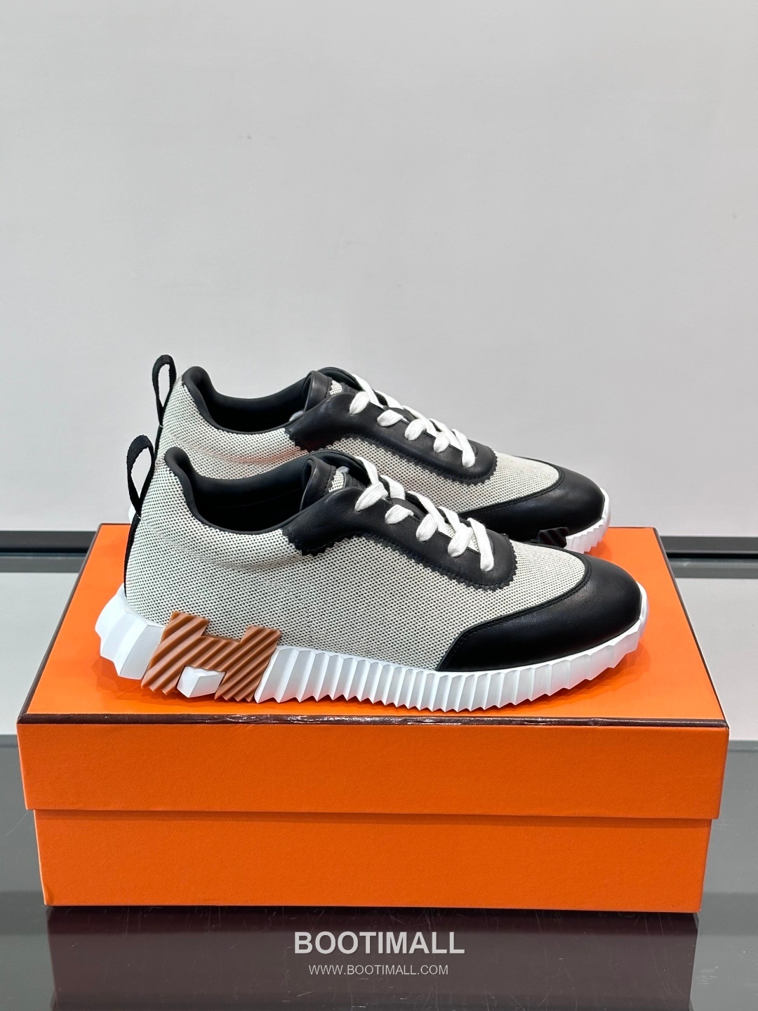 에르메스 송아지가죽 H로고 플랫폼 화이트 스니커즈 Hermes Calfskin H Logo Platform White Sneakers 4cm 1