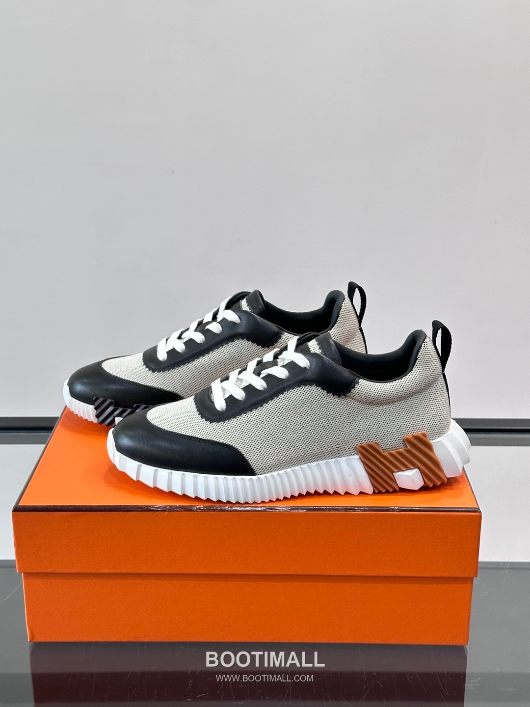 에르메스 송아지가죽 H로고 플랫폼 화이트 스니커즈 Hermes Calfskin H Logo Platform White Sneakers 4cm 3