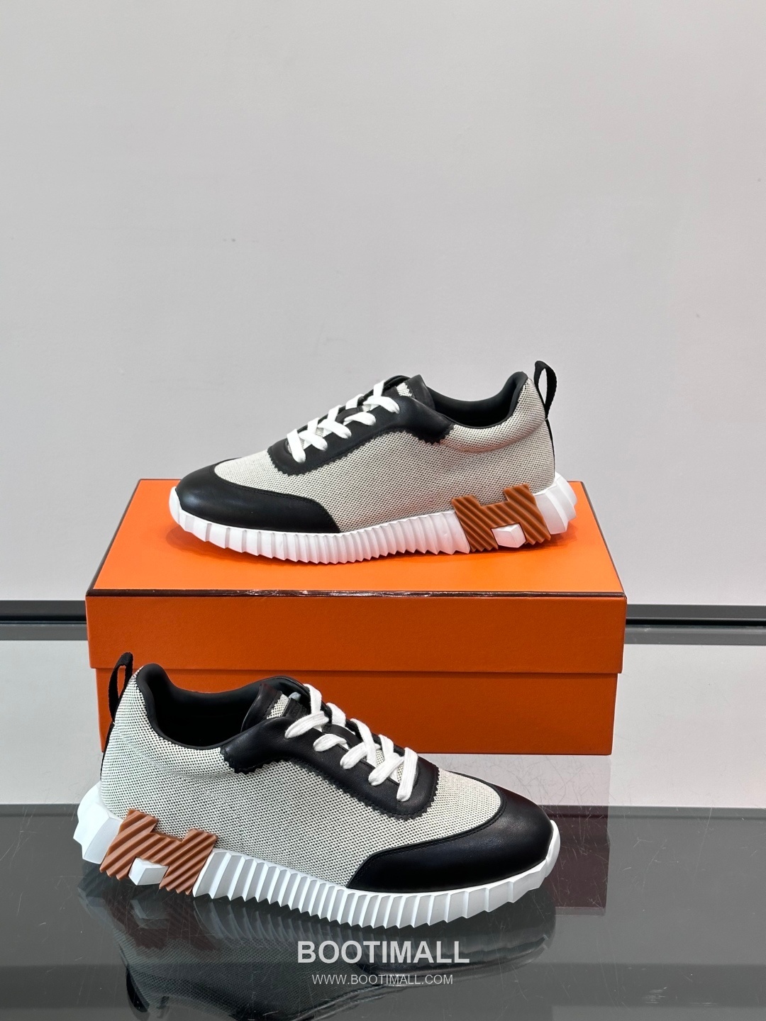 에르메스 송아지가죽 H로고 플랫폼 화이트 스니커즈 Hermes Calfskin H Logo Platform White Sneakers 4cm 4