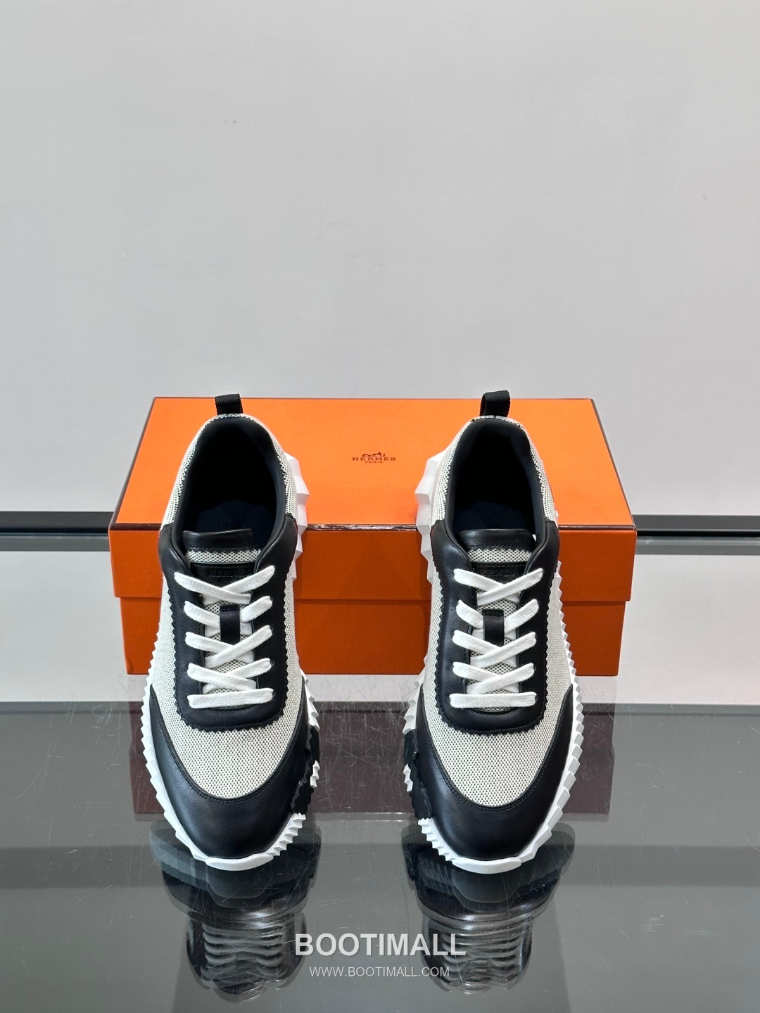 에르메스 송아지가죽 H로고 플랫폼 화이트 스니커즈 Hermes Calfskin H Logo Platform White Sneakers 4cm 6