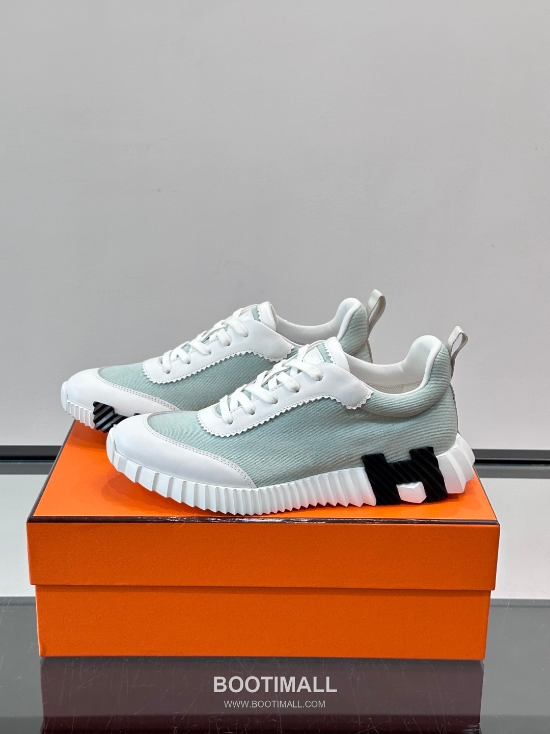 에르메스 송아지가죽 H로고 플랫폼 화이트 스니커즈 Hermes Calfskin H Logo Platform White Sneakers 4cm 3