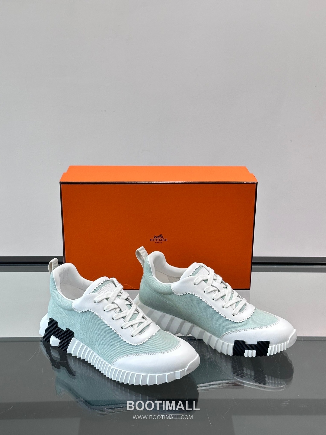 에르메스 송아지가죽 H로고 플랫폼 화이트 스니커즈 Hermes Calfskin H Logo Platform White Sneakers 4cm 5