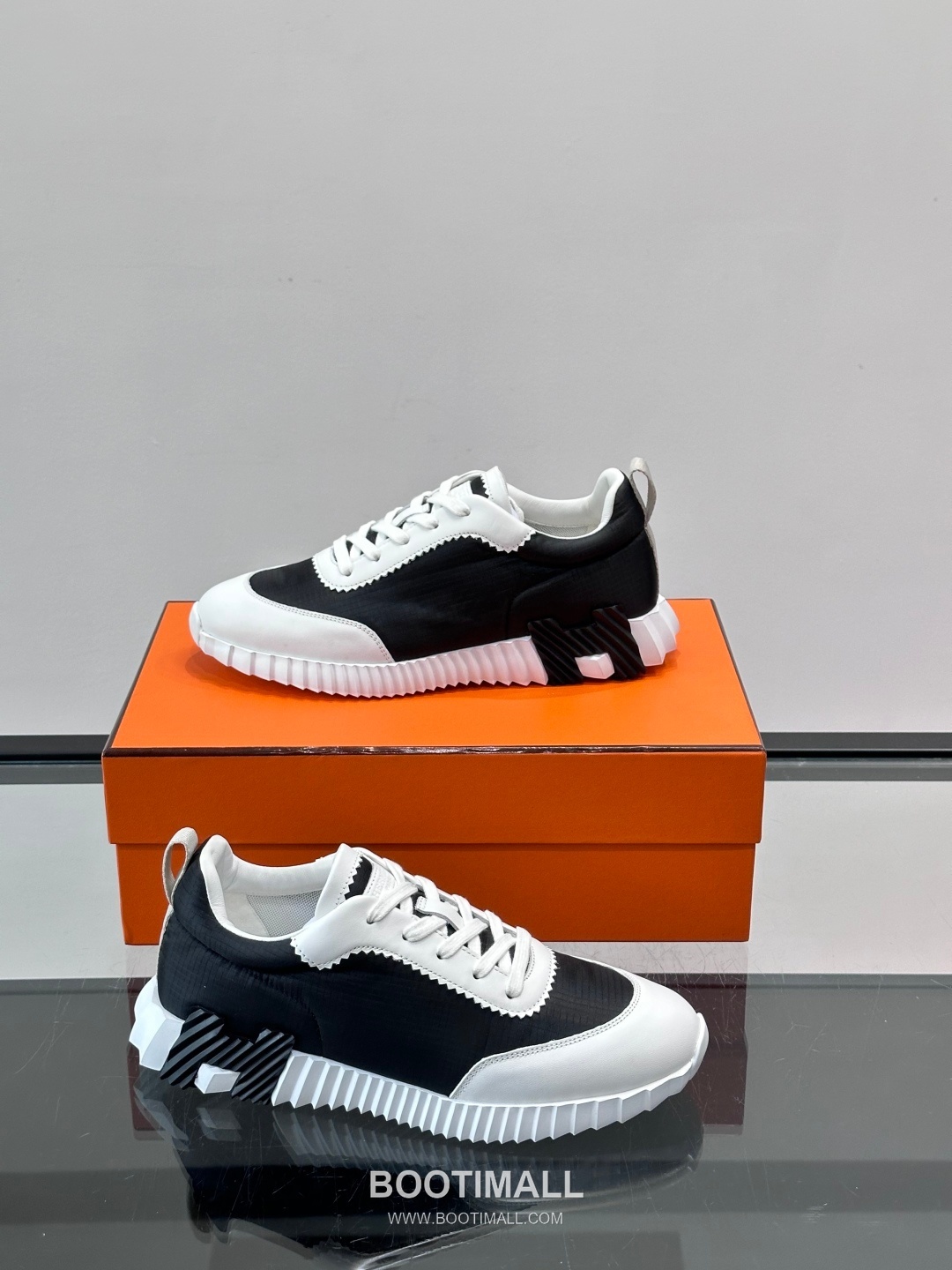 에르메스 송아지가죽 H로고 플랫폼 화이트 스니커즈 Hermes Calfskin H Logo Platform White Sneakers 4cm 4