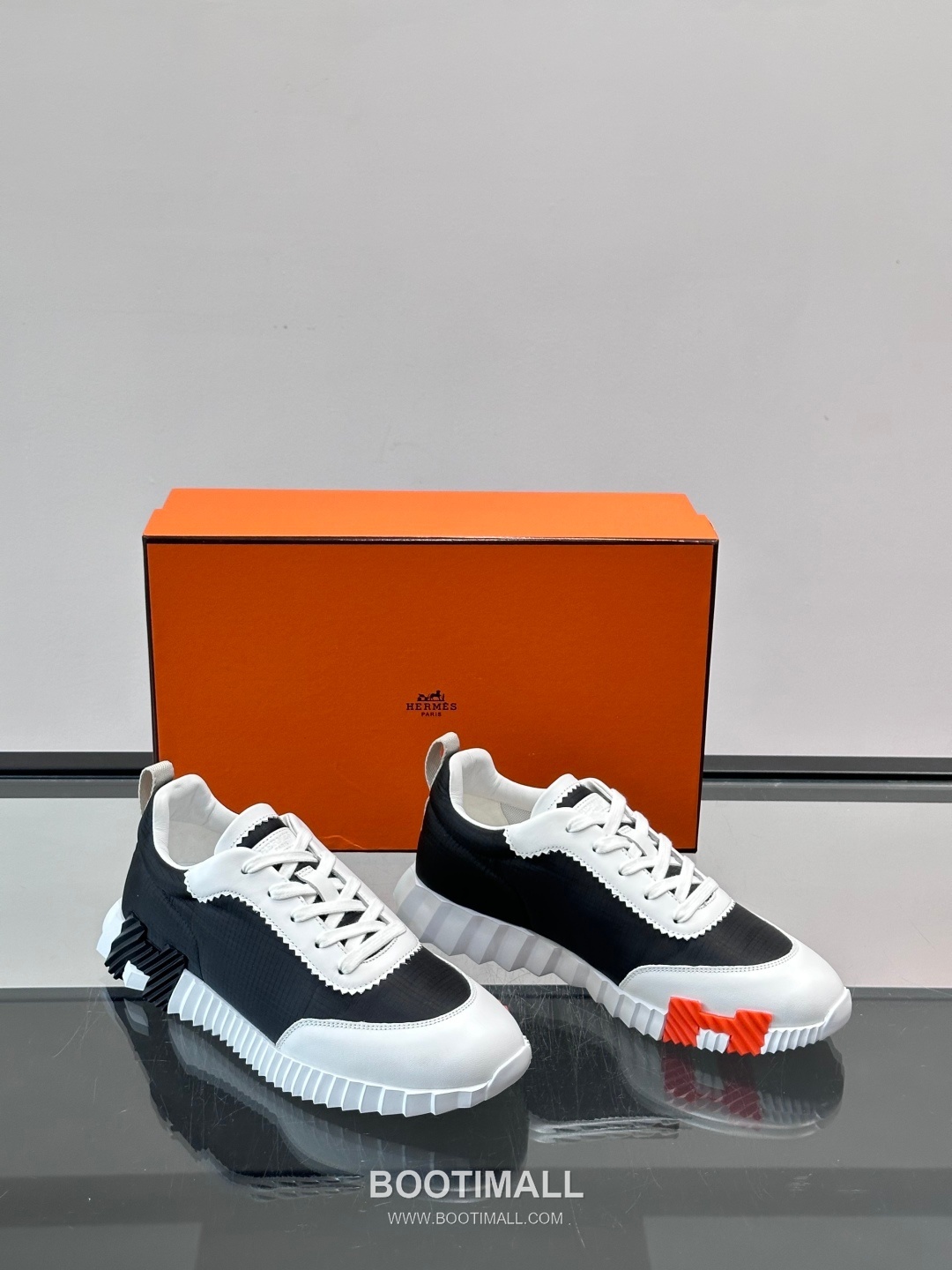 에르메스 송아지가죽 H로고 플랫폼 화이트 스니커즈 Hermes Calfskin H Logo Platform White Sneakers 4cm 5