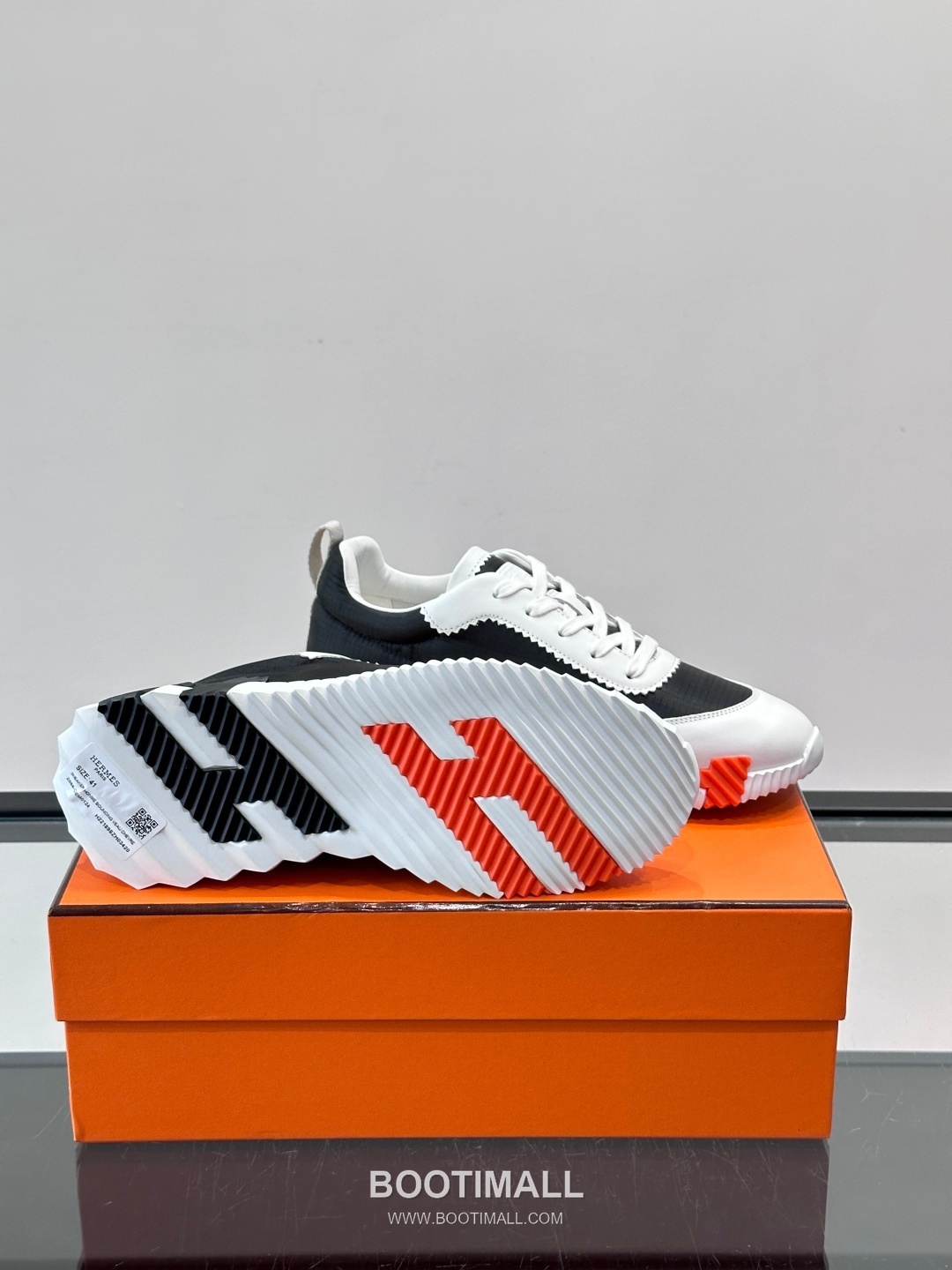 에르메스 송아지가죽 H로고 플랫폼 화이트 스니커즈 Hermes Calfskin H Logo Platform White Sneakers 4cm 9