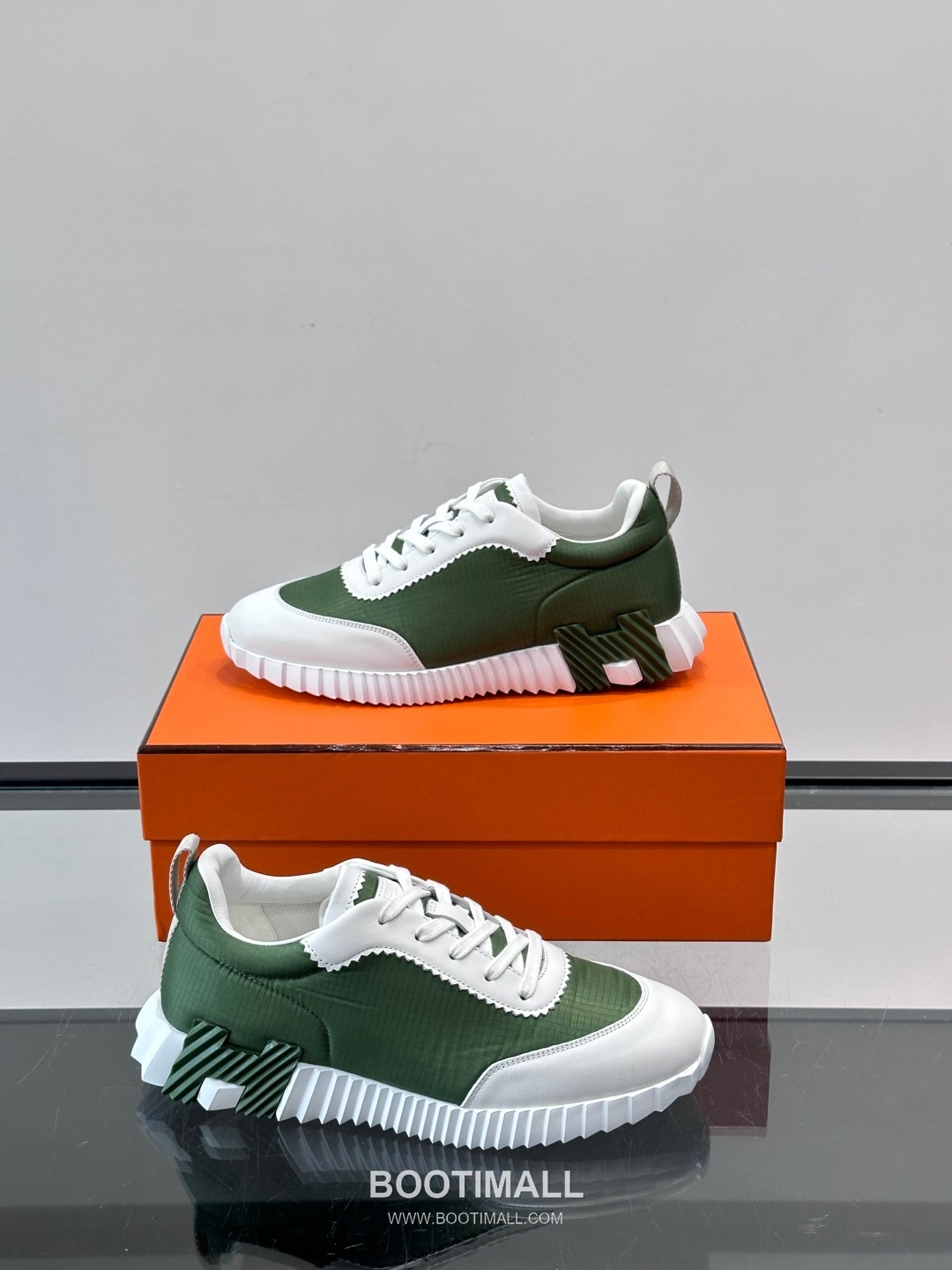 에르메스 송아지가죽 H로고 플랫폼 화이트 스니커즈 Hermes Calfskin H Logo Platform White Sneakers 4cm 4