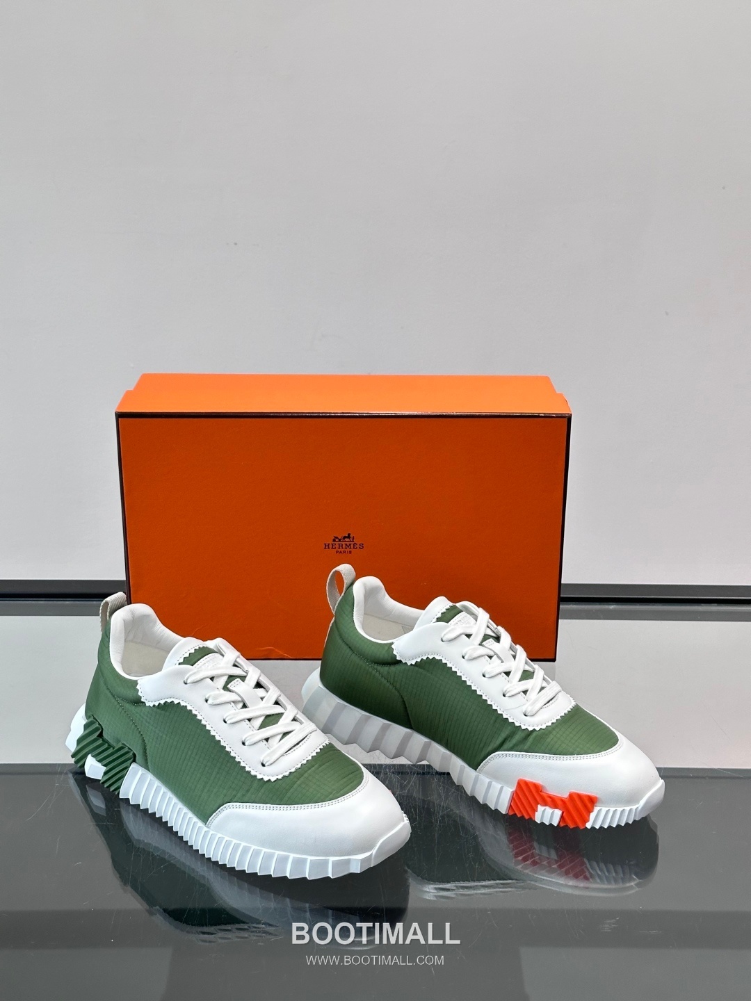 에르메스 송아지가죽 H로고 플랫폼 화이트 스니커즈 Hermes Calfskin H Logo Platform White Sneakers 4cm 5