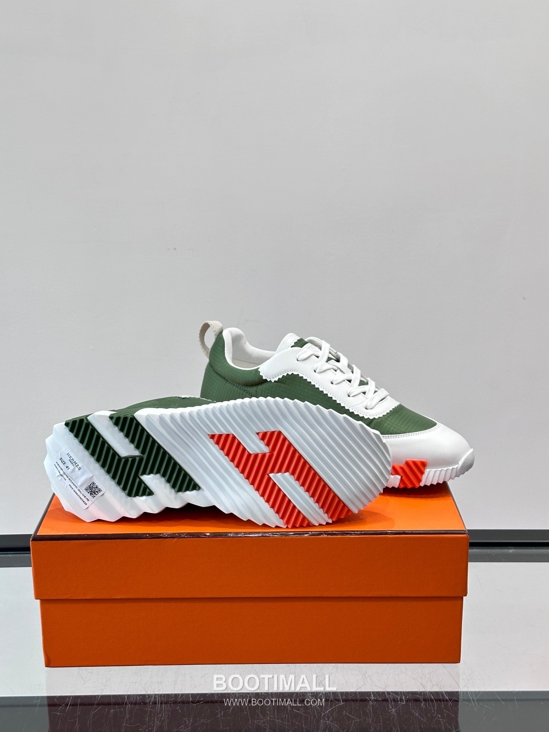 에르메스 송아지가죽 H로고 플랫폼 화이트 스니커즈 Hermes Calfskin H Logo Platform White Sneakers 4cm 9