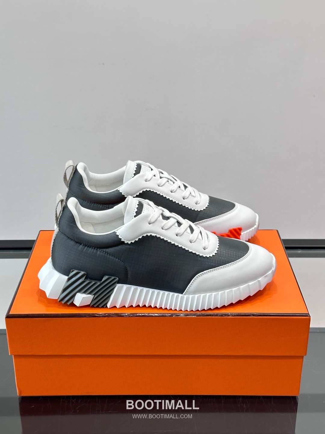 에르메스 송아지가죽 H로고 플랫폼 화이트 스니커즈 Hermes Calfskin H Logo Platform White Sneakers 4cm 1