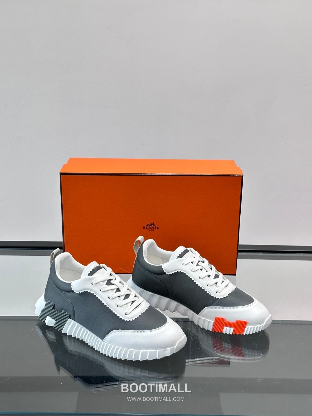 에르메스 송아지가죽 H로고 플랫폼 화이트 스니커즈 Hermes Calfskin H Logo Platform White Sneakers 4cm 5