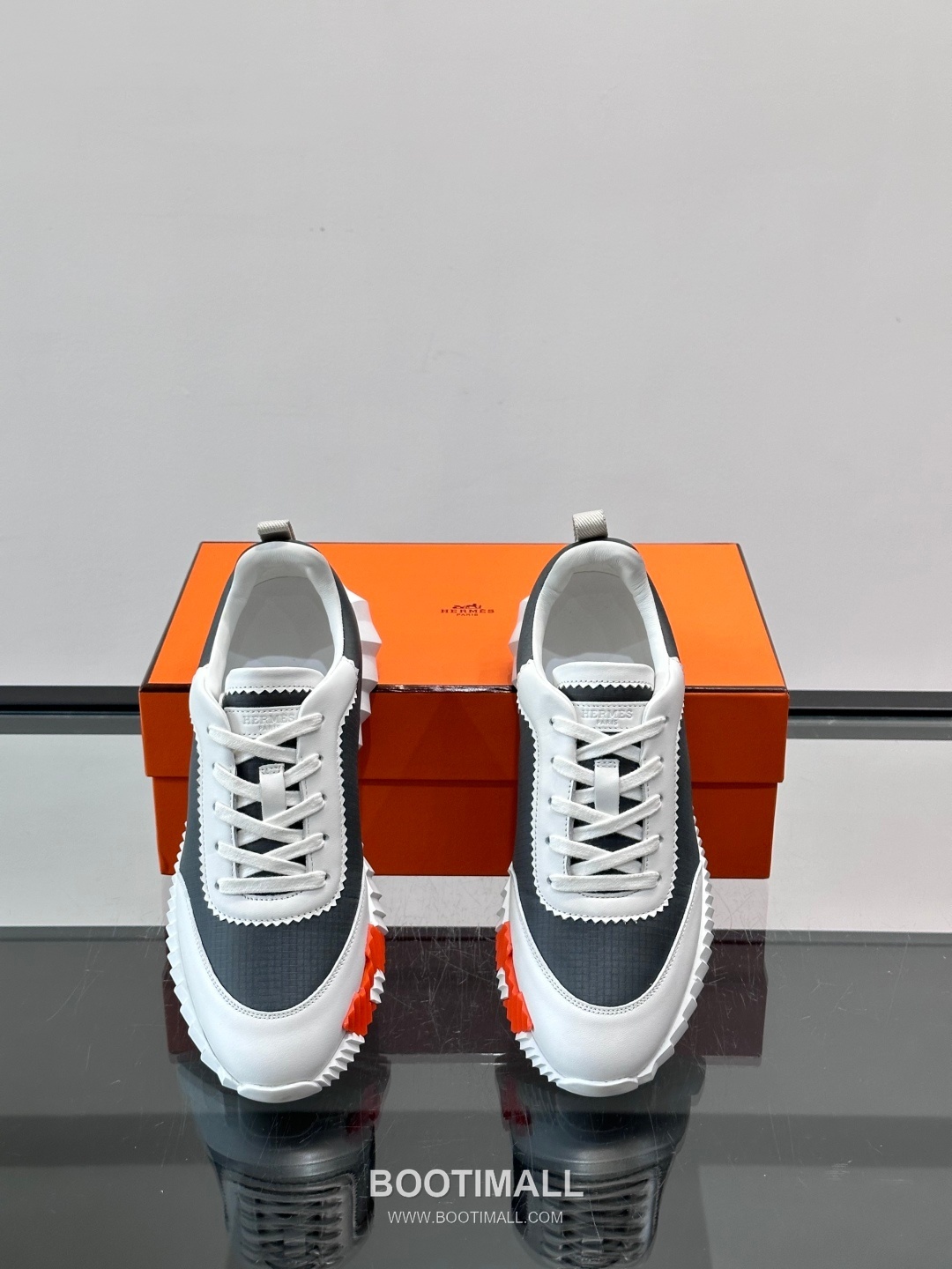 에르메스 송아지가죽 H로고 플랫폼 화이트 스니커즈 Hermes Calfskin H Logo Platform White Sneakers 4cm 6