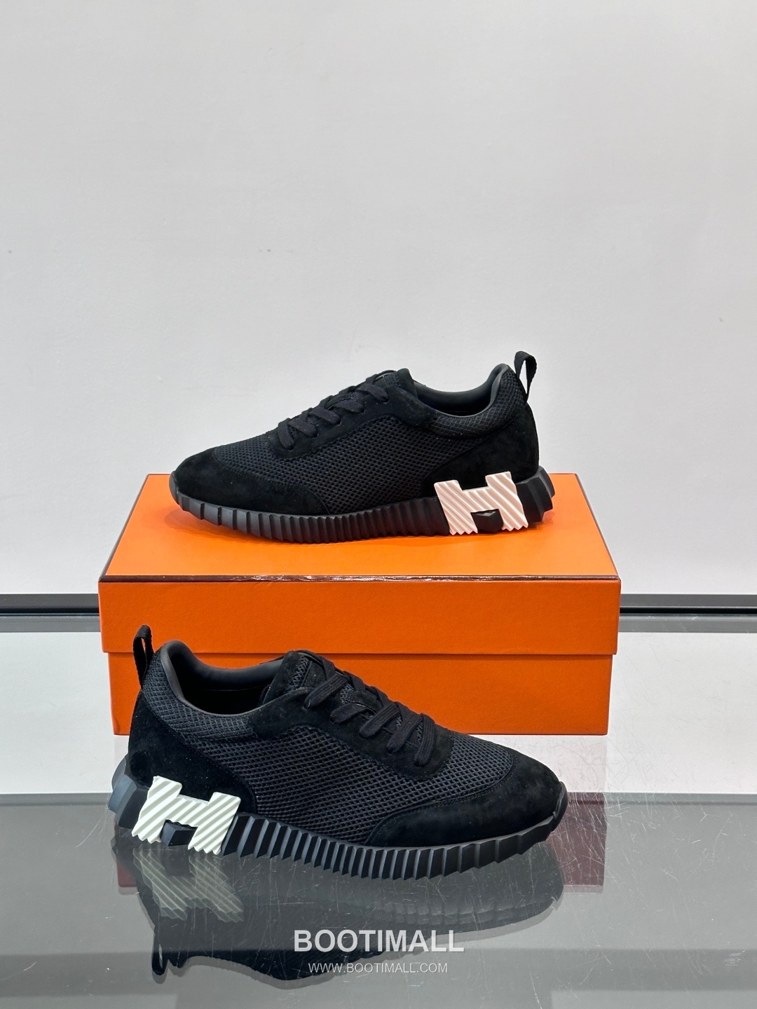 에르메스 송아지가죽 H로고 플랫폼 화이트 스니커즈 Hermes Calfskin H Logo Platform White Sneakers 4cm 4