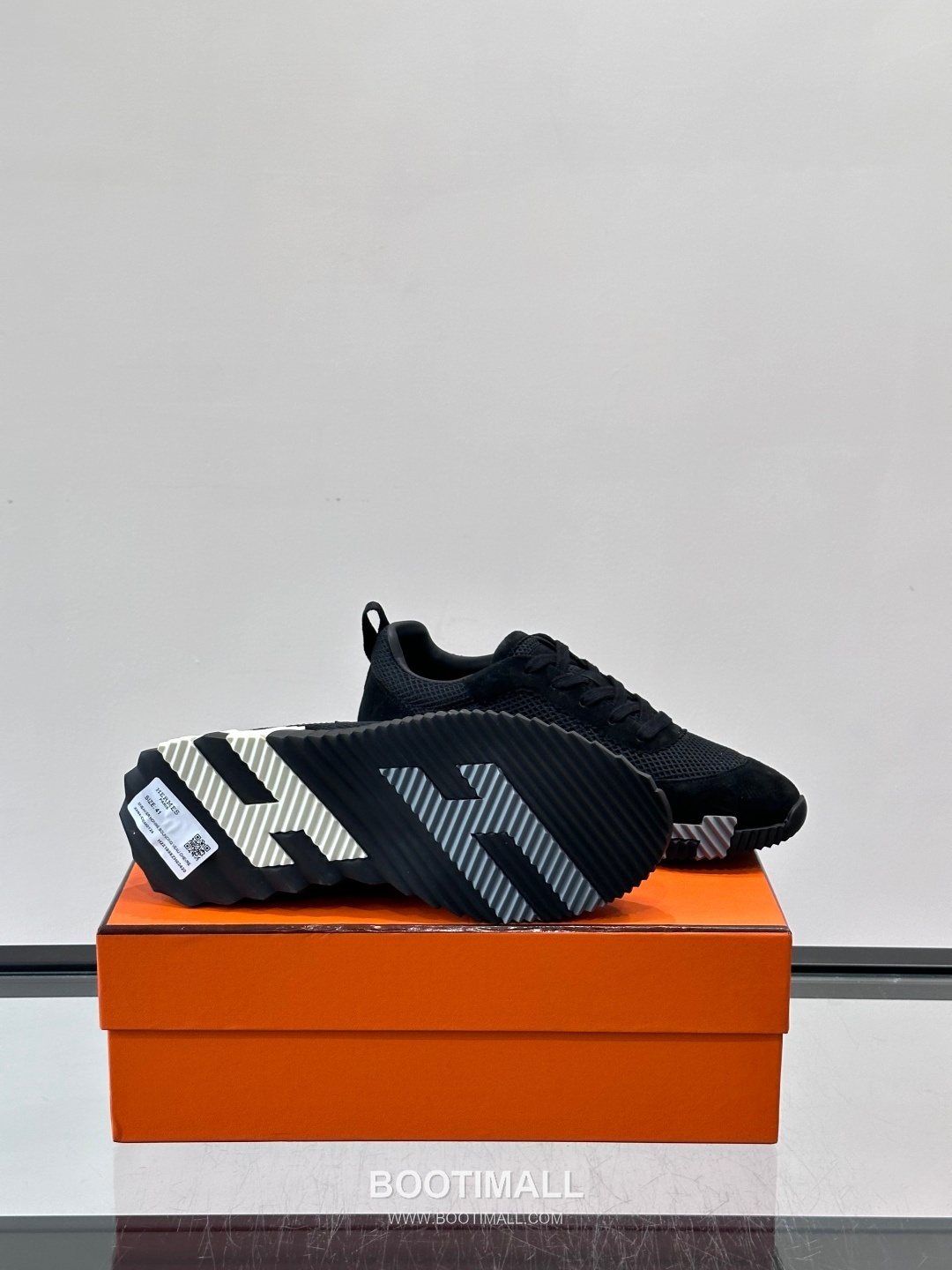 에르메스 송아지가죽 H로고 플랫폼 화이트 스니커즈 Hermes Calfskin H Logo Platform White Sneakers 4cm 9