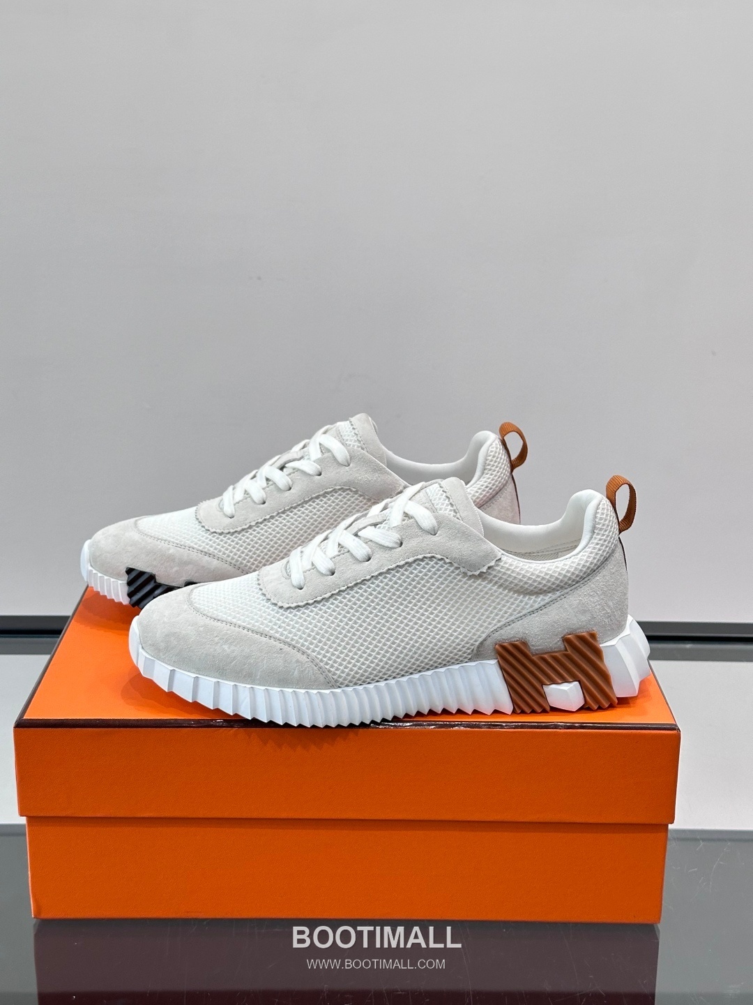 에르메스 송아지가죽 H로고 플랫폼 화이트 스니커즈 Hermes Calfskin H Logo Platform White Sneakers 4cm 3