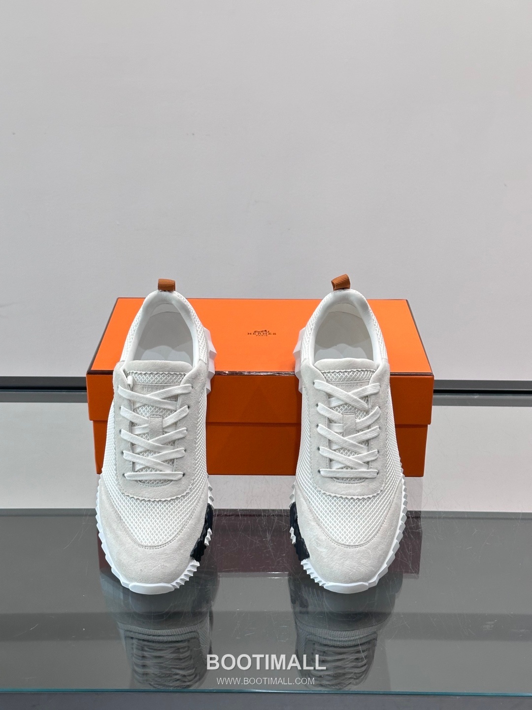 에르메스 송아지가죽 H로고 플랫폼 화이트 스니커즈 Hermes Calfskin H Logo Platform White Sneakers 4cm 6