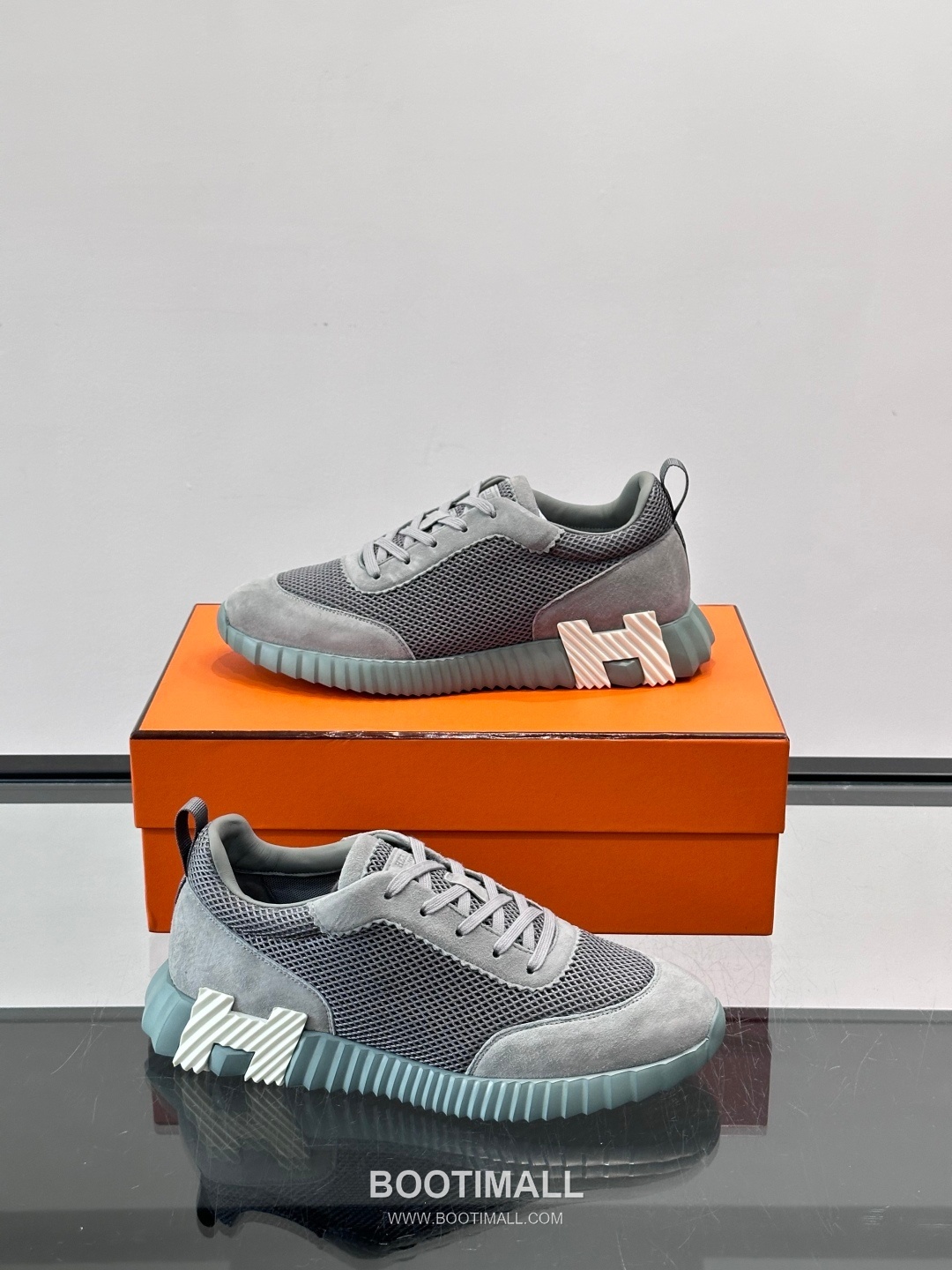 에르메스 송아지가죽 H로고 플랫폼 화이트 스니커즈 Hermes Calfskin H Logo Platform White Sneakers 4cm 4