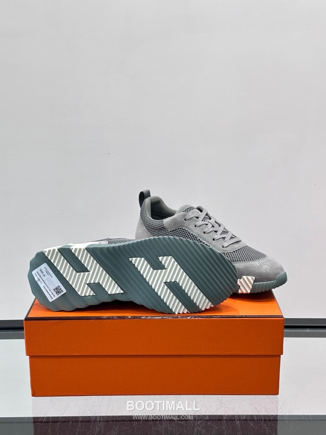 에르메스 송아지가죽 H로고 플랫폼 화이트 스니커즈 Hermes Calfskin H Logo Platform White Sneakers 4cm 9