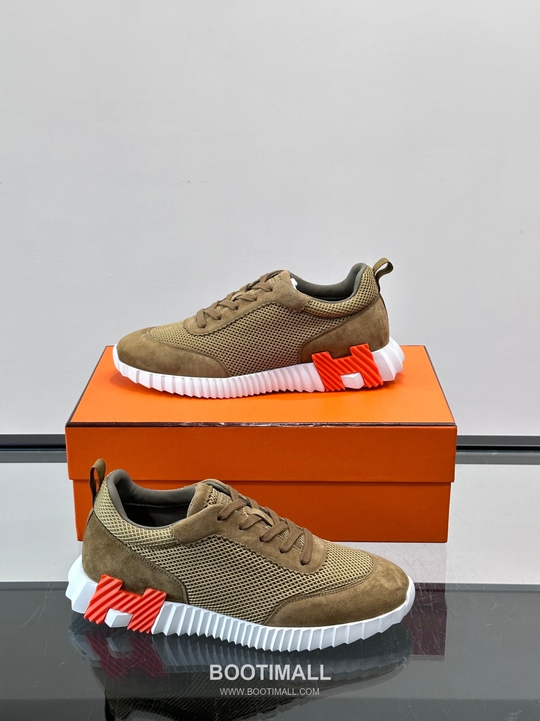 에르메스 송아지가죽 H로고 플랫폼 화이트 스니커즈 Hermes Calfskin H Logo Platform White Sneakers 4cm 4