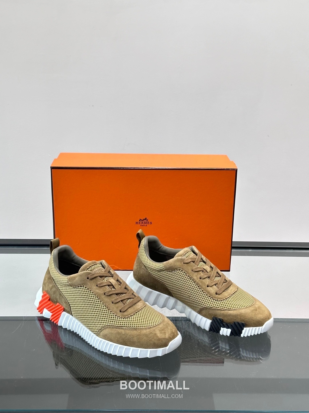 에르메스 송아지가죽 H로고 플랫폼 화이트 스니커즈 Hermes Calfskin H Logo Platform White Sneakers 4cm 5