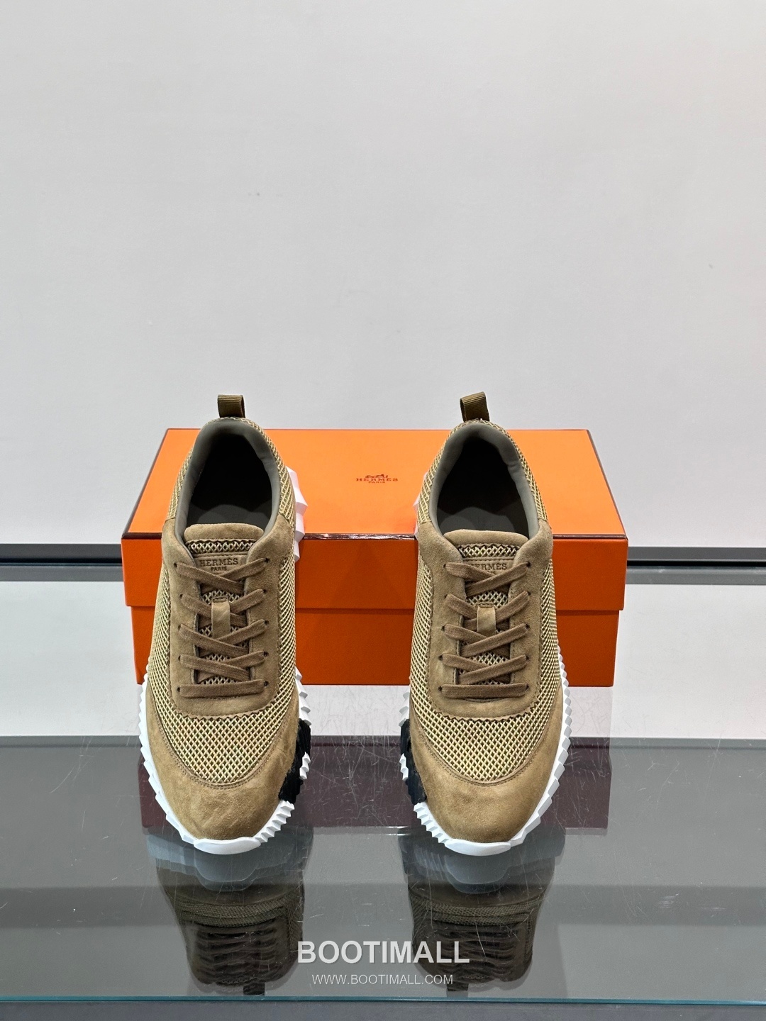 에르메스 송아지가죽 H로고 플랫폼 화이트 스니커즈 Hermes Calfskin H Logo Platform White Sneakers 4cm 6