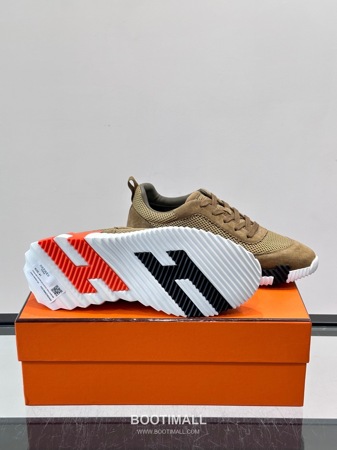 에르메스 송아지가죽 H로고 플랫폼 화이트 스니커즈 Hermes Calfskin H Logo Platform White Sneakers 4cm 9