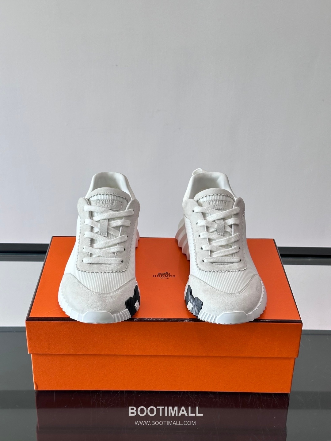 에르메스 송아지가죽 H로고 플랫폼 화이트 스니커즈 Hermes Calfskin H Logo Platform White Sneakers 4cm 2