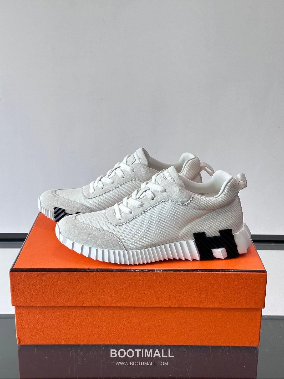 에르메스 송아지가죽 H로고 플랫폼 화이트 스니커즈 Hermes Calfskin H Logo Platform White Sneakers 4cm 3